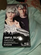New in Box Splat Sinful Silver Complete Hair Dye Kit