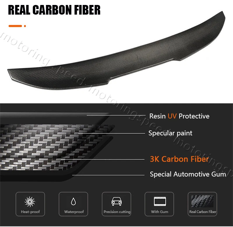 Alerón trasero de carbono real para AUDI A6 C6 Sline S6 sedán 2008-2011 Foto 3 de 4