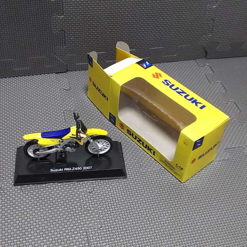 NewRay 1/18 Suzuki RM-Z450 2007 Motocross Off-road Bike Mini Car Japan - Picture 5 of 10