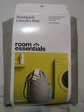 1- Gray Backpack Straps For Easy Transport Laundry Bag Room Essentials 29" x 24"