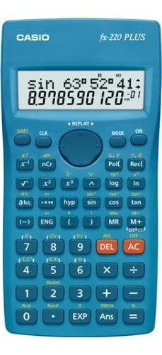 Calcolatrice Scientifica tascabile Display a 2 Righe Blu - FX-220 Plus Casio