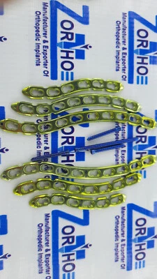 ORTHO ZE Anterior Clavcle Locking "S" 6,8,10 Hole Plate & 3.5mm screw Titanium (58 Pc)