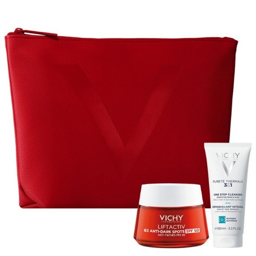 VICHY LIFTACTIV B3 CREMA GIORNO CONTRO LE MACCHIE CON SPF50 E LATTE DETERGENTE SET 3IN1 - Foto 2 di 3