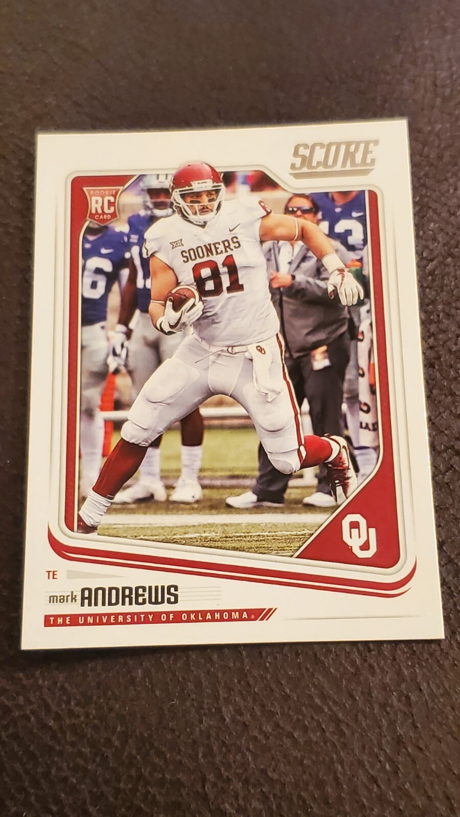 2018 Panini Score Mark Andrews Rookie RC Oklahoma Sooners Baltimore Ravens #378
