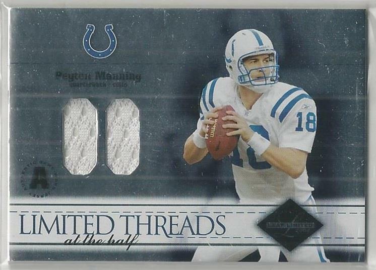 Super Bowl Manning Half Jersey 2004 LEAF LIMITED THREADS AT