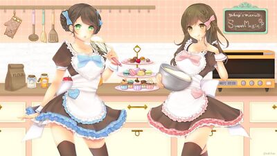 Anime thigh highs cakes dress maid  Custom Playmat Mat Pad