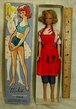 Vintage 1962 Midge Doll 860 Blonde Home Maker Barbies Best Friend in Orig. Box 