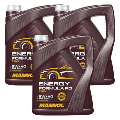 3x5 Liter MANNOL Energy Formula PD 5W-40 Motoröl API SN ACEA C3 MB GM VW FORD