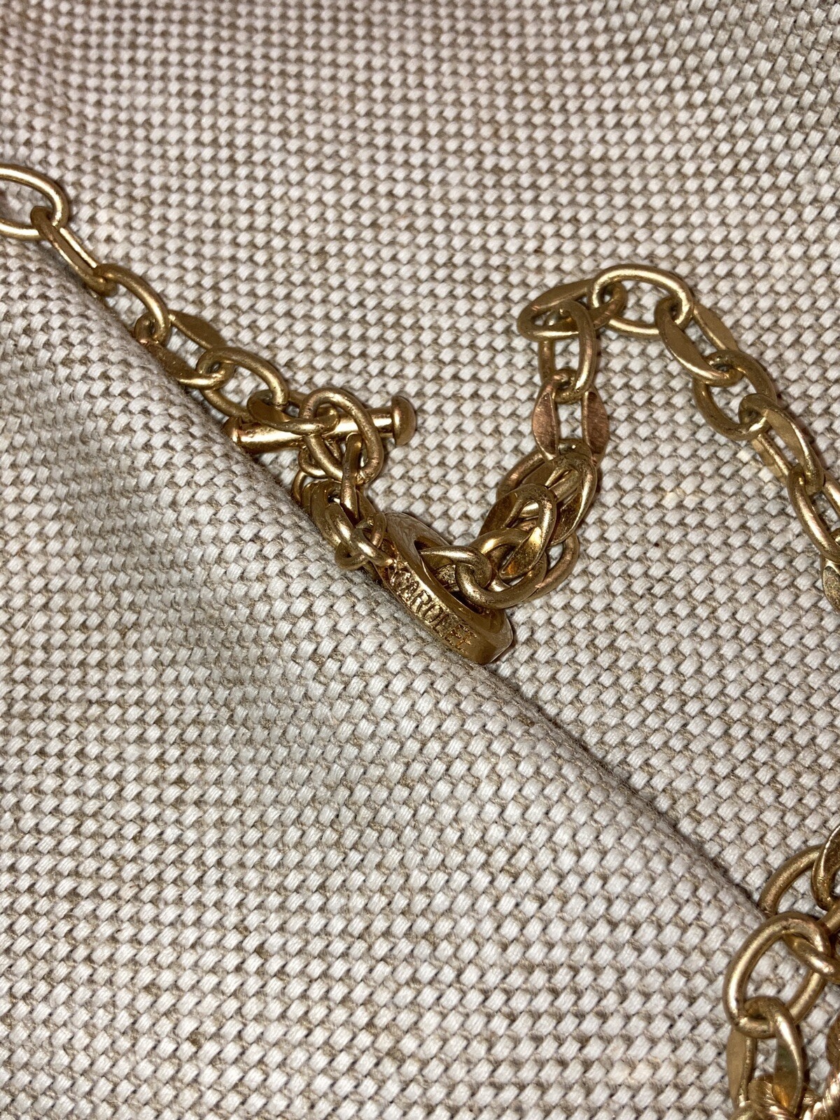 Carol Lee Multi Stone Bib Collar Statement Gold N… - image 8