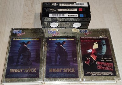 USA Video Sammlung GOLD Night Stick Vierte Protokoll Raritäten VHS Videothek 