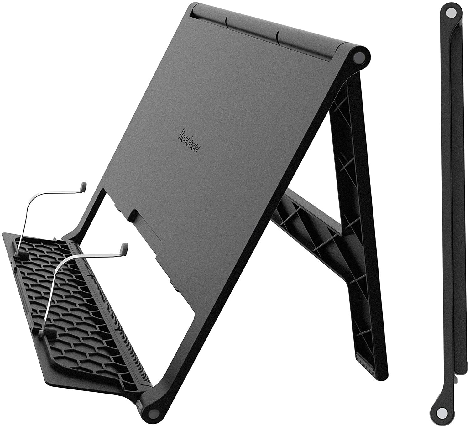 Readaeer Portable Book Stand Free Angle Adjustable Book Holder for Reading Textb