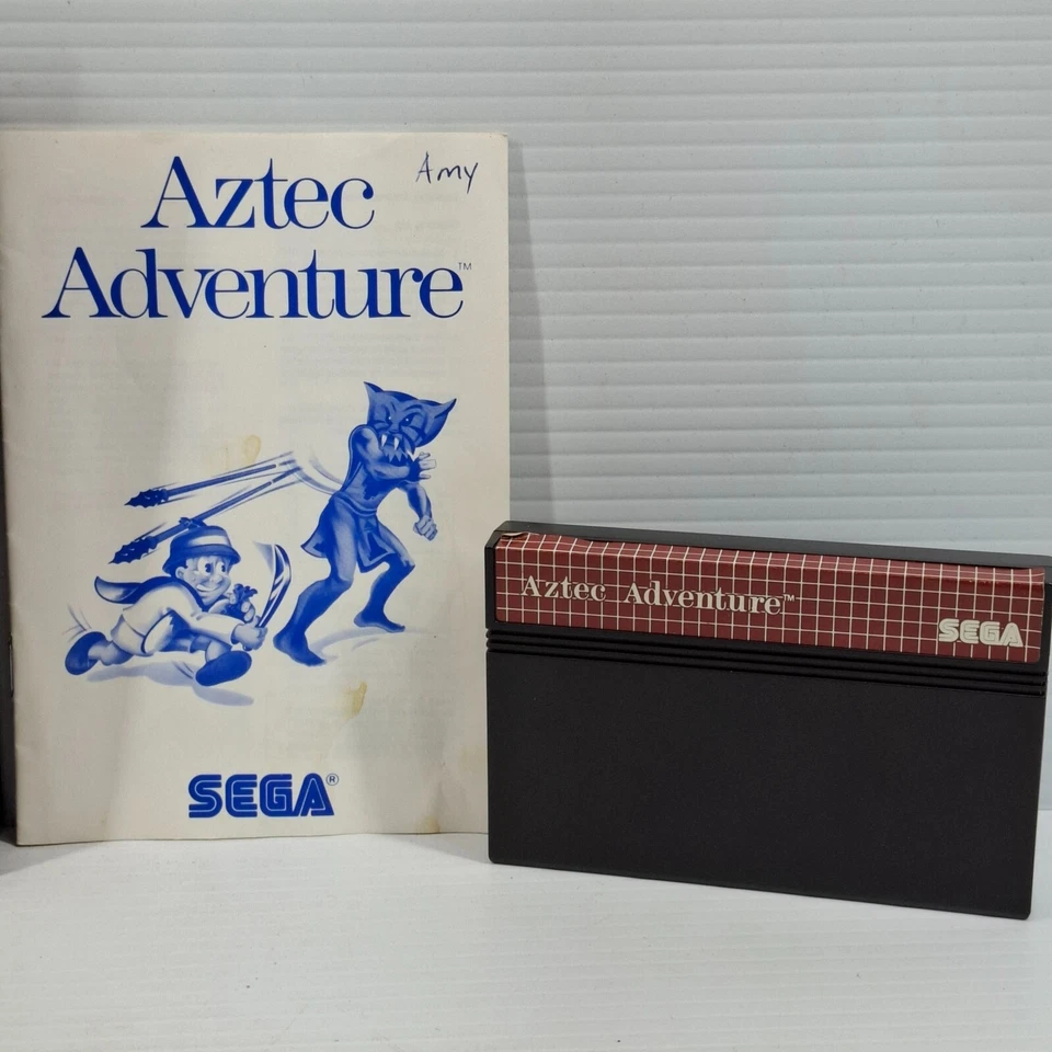 Aztec Adventure (Sega Master, 1988) COMPLETE WITH MANUAL - PAL - Image 3 of 4