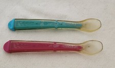 Vintage 1994 Playskool Baby Spatula Spoons Pink Blue