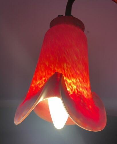 Paralume in vetro fatto a mano Art De France Pate de Verre lampada paralume - Foto 5 di 13
