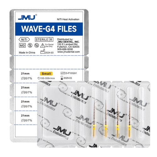 JMU 4pcs Dental Endodontic Assorted Gold Taper NITI Rotary Files 21-31mm - Picture 9 of 26