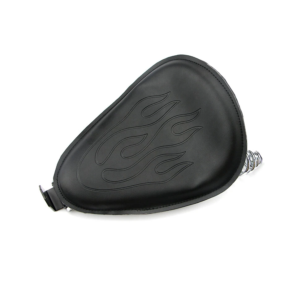 Asiento solo de motocicleta negro 3" resorte para Honda Yamaha Harley Bobber Chopper Foto 4 de 4