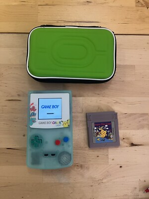 Backlit GITD Pokémon Gameboy Color Nintendo GBC Cartridge Pikachu pouch
