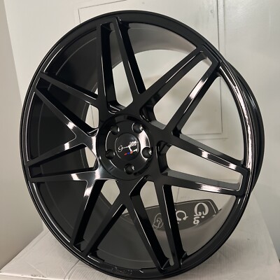 24X10 GIANELLE PARMA GLOSS BLACK RIMS (5X120) RANGE ROVER SPORT HSE X5 X6 BMW