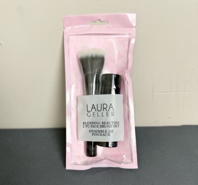 LAURA GELLER Better Together 2 Piece Face Brush Set NEW Kabuki & Powder Brush