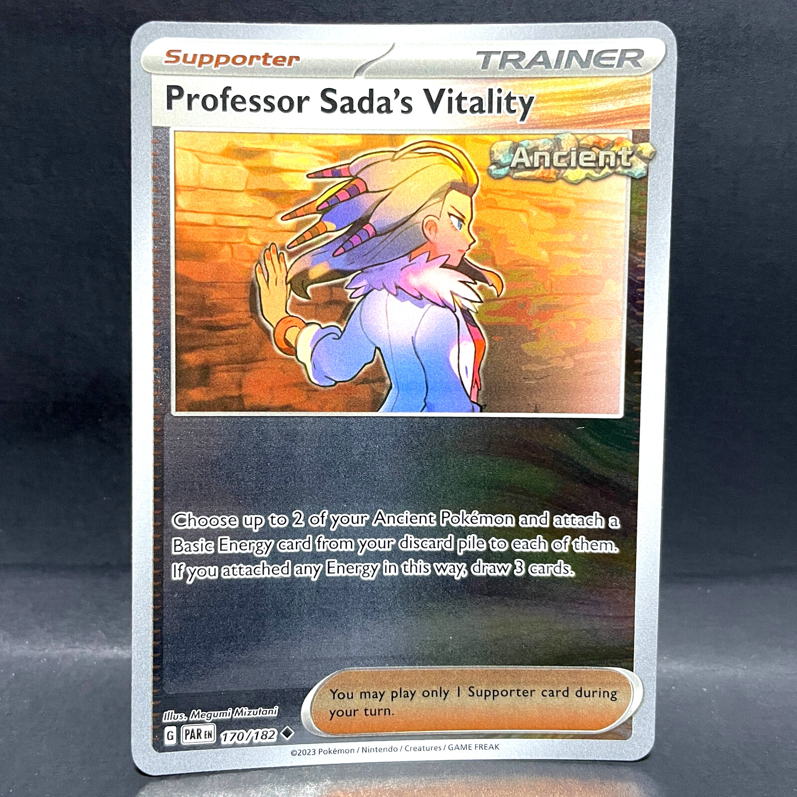 2023 POKEMON PARADOX RIFT PROFESSOR SADA'S VITALITY 170/182 REVERSE HOLO (UNCOM)