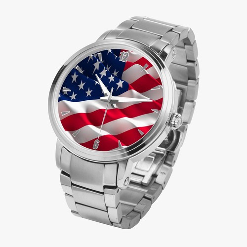Reloj Automático Bandera Americana Correa Acero (Con Indicadores) - Imagen 9 de 27