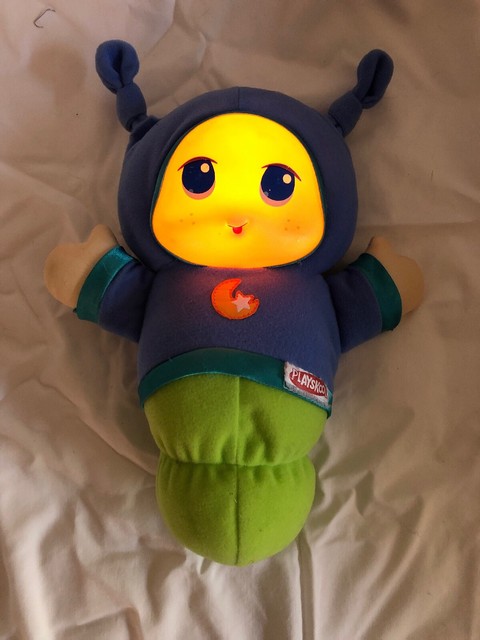 blue glow worm toy