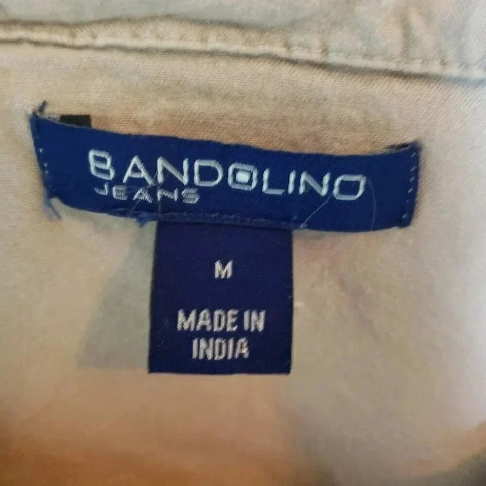 Bandolino jeans women's M light weight tan jacket top button up viscose - Image 4 of 4