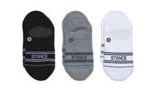 NWT Stance Basic 3 Pack No Show Socks Wine Pink Tan S Men 3-5.5 Women 5-7.5