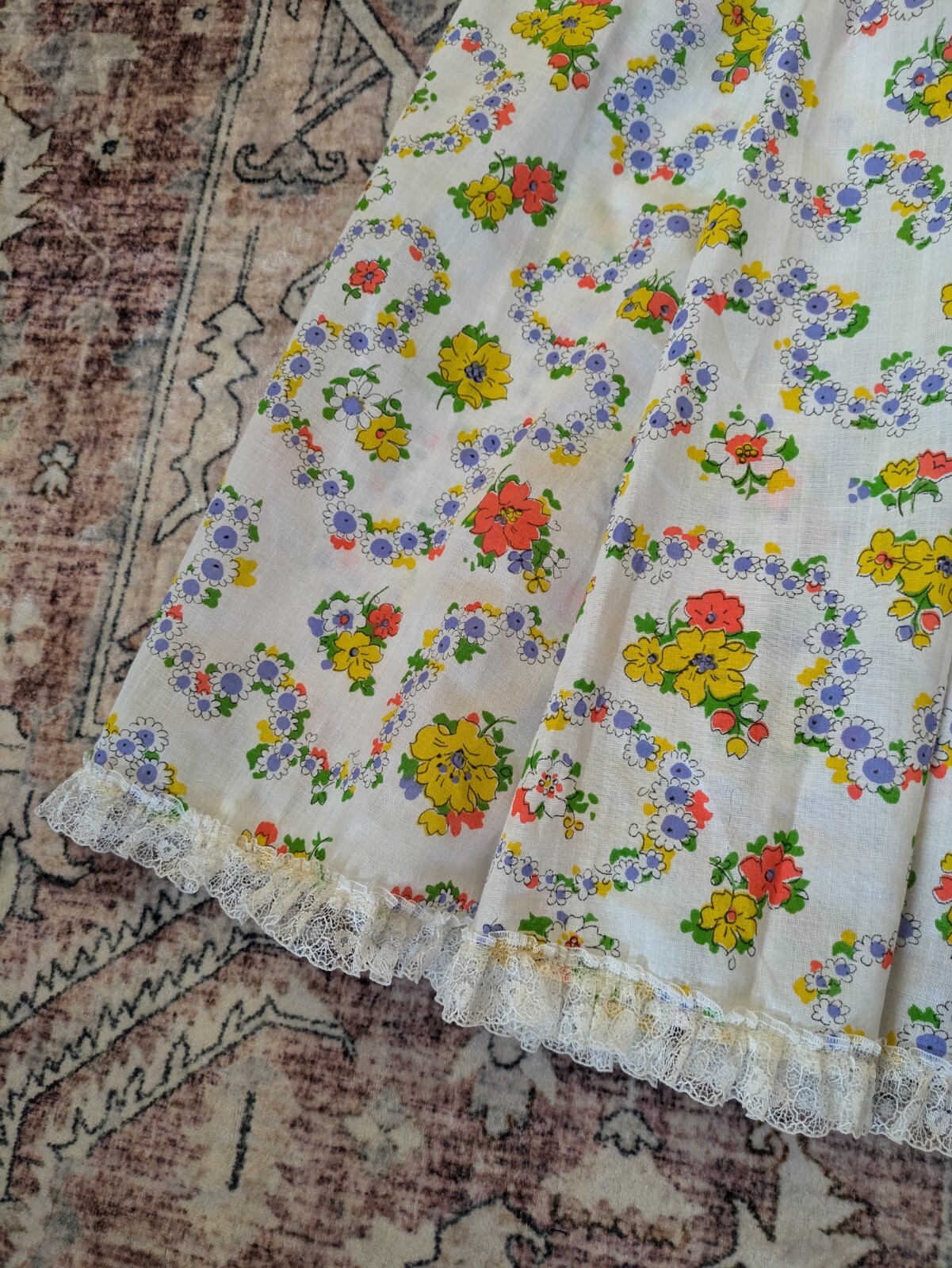 JCPENNEY Gaymode Frilly Night Gown Dress Medium Floral Cute Girly