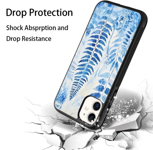 Anti skid Case super artwork Blue Ferns For Apple iPhone Samsung Galaxy Motorola - Picture 13 of 25