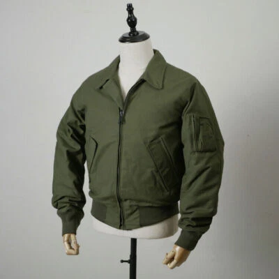 Mens Retro US Jacket Flight Pilot Jacket Military Winter Padded