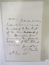 Connop Thirlwall (Bishop of St. David's) 1866 ALS 