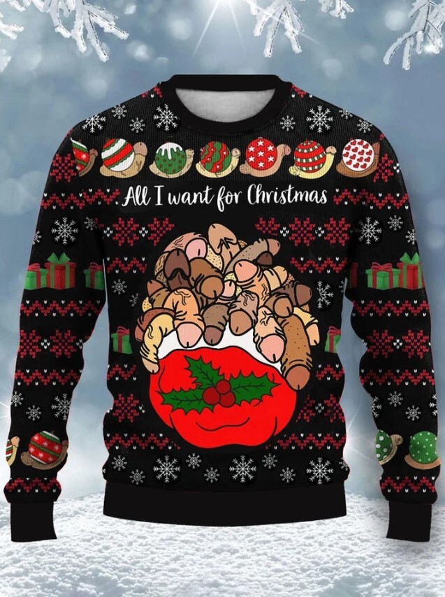 Funny Dirty Ugly Christmas Sweater, Naughty Christmas Sweater