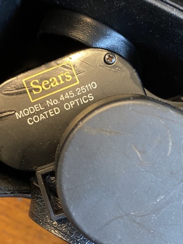 Sears Binoculars 7x35mm Wide Angle 1000yds Hong Kong W Case VTG Model 445.25110 - Picture 7 of 11