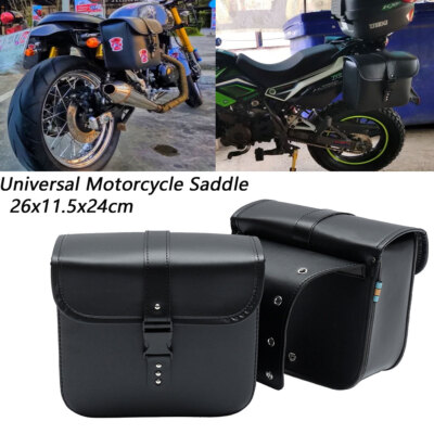 Motorrad Satteltaschen Seitentasche Gepäcktasche PU Wasserdicht Links & Rechts 