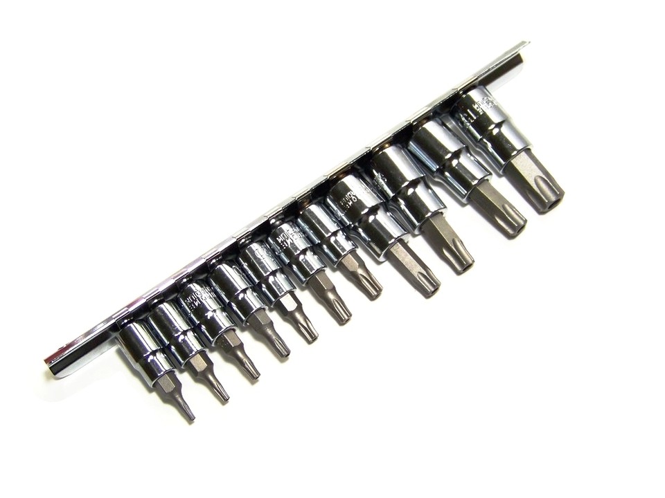 11 pc 5-POINT Security Star Bit Socket Set Torx Star Tamper Proof Bits ...