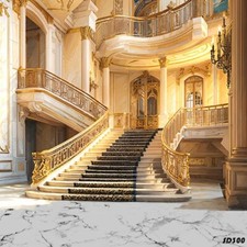 10'x10'Computer-paint Palace Hall Stair Wedding Scene background backdrop SD300