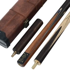 CUESOUL Handmade 57inch 3/4 Piece Snooker Cue with Cue Extension&Cue Case