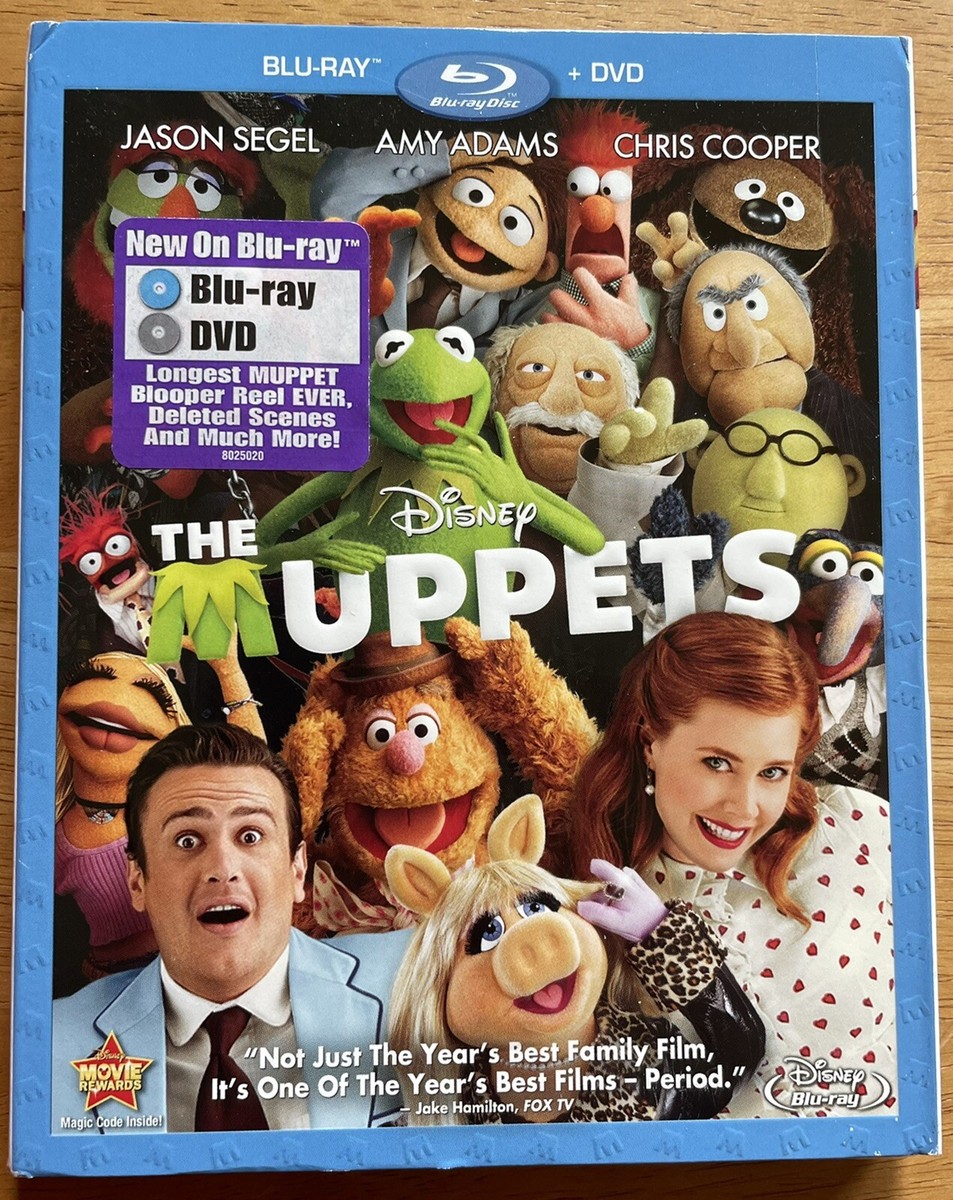 The Muppets (Blu-ray/DVD, 2012, 2-Disc Set) Jason Segel, Amy Adams