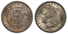 1884-O $1 Morgan Silver Dollar - Pastel Reverse Toning - BU - SKU-D2670
