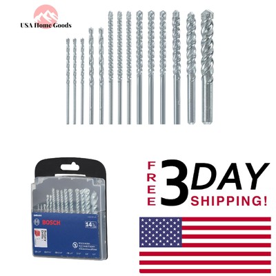 BOSCH Fast Spiral Carbide Tip Masonry Rotary Drill Bit Set Drilling Brick Block