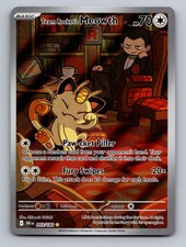 Team Rocket's Meowth 203/182 Destined Rivals Illustration Rare Holo Near Mint on eBay