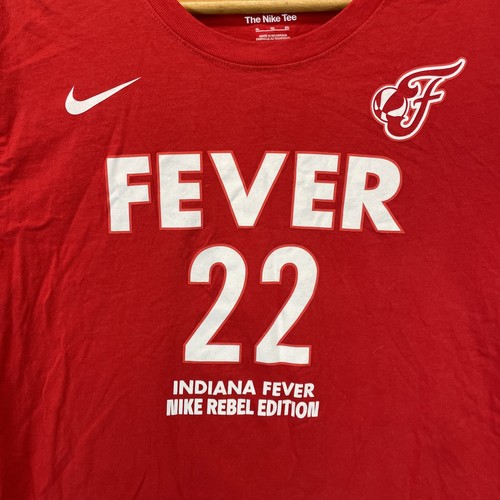Nike Caitlin Clark #22 Indiana Fever T Shirt WNBA Rebel Edition Red Size XL - Picture 2 of 6