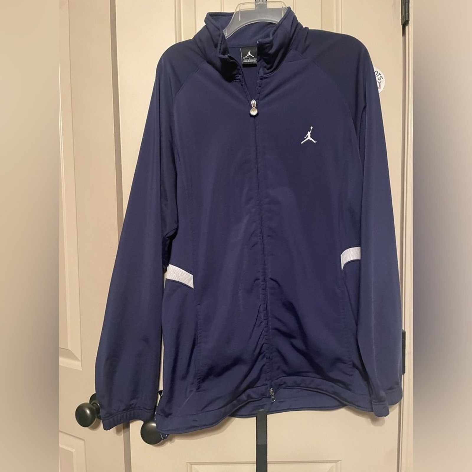 SACAI X NIKE Giacca Nike Jordan Jump Dri Fit uomo grande blu navy tasche full zip