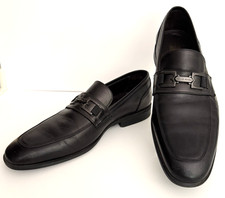 Bruno Magli Size 10 MOROLO Black Bit Leather Loafers
