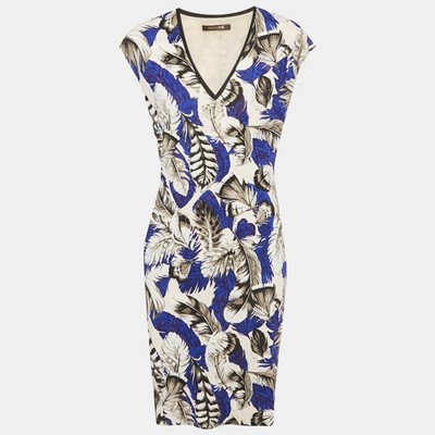 Roberto Cavalli Midikleid Mehrfarbig Bedruckt Jersey L