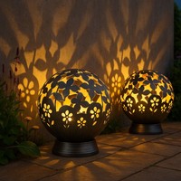 2X Solarlampe Gartendeko AußEnlampe Led Schmetterling Blumen Terrassenlampe