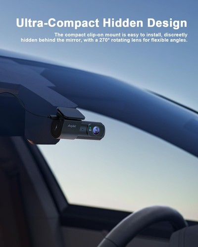 Cámara de tablero delantera y trasera, 4K/1080P integrada 5G WiFi APP cámara de tablero para automóviles GPS - Imagen 3 de 9