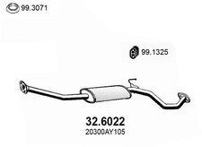 ASSO Mittelschalldämpfer für NISSAN Micra III C+c