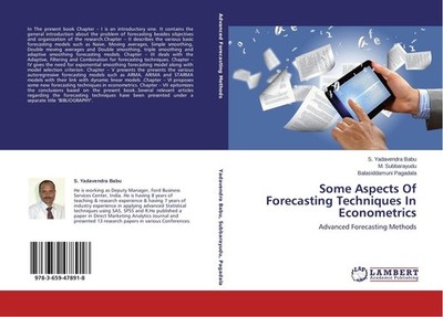 Some Aspects Of Forecasting Techniques In Econometrics S. Yadavendra Babu
